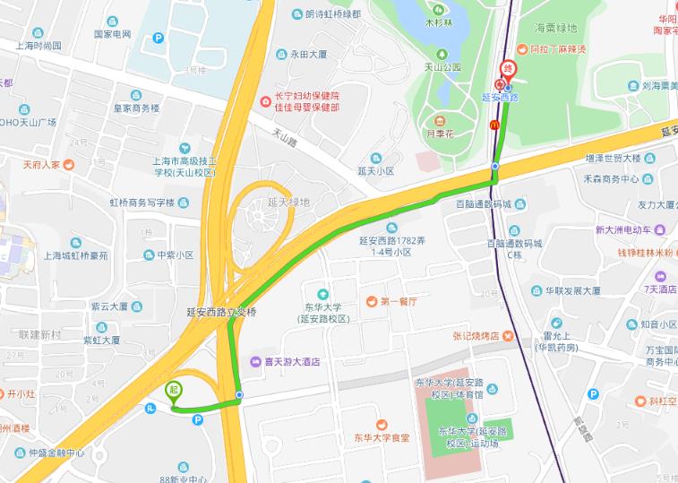 虹橋賓館附近地鐵站步行
